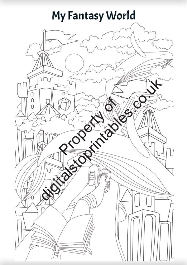 Dreams Coloring Pages in reprintable pdf format - Image 8