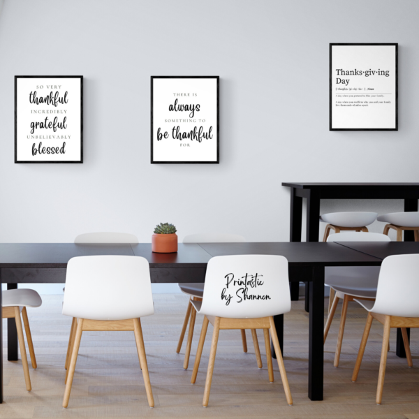 Thanksgiving Wall Art Digital Prints | Funny Definition | Pretend to Like Family | Always Be Thankful | Grateful | Blessed - Image 4