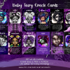 PRINTABLE CARD Deck - Baby Fairy Oracle Card Deck - Tarot Sized Cards 2.75 x 4.75 - US Letter - Digital Download - 46 Cards - Purple Gold - Image 2
