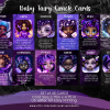 PRINTABLE CARD Deck - Baby Fairy Oracle Card Deck - Tarot Sized Cards 2.75 x 4.75 - US Letter - Digital Download - 46 Cards - Purple Gold - Image 3
