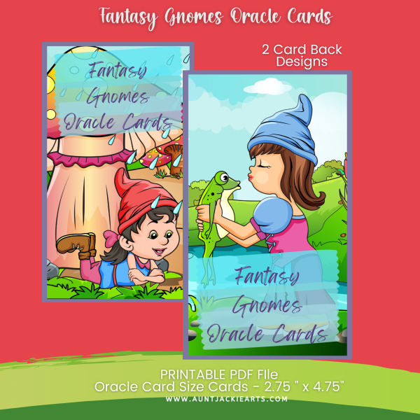 Fantasy Gnomes, PRINTABLE CARD Deck, Fantasy Gnomes. Oracle Cards, Tarot Sized Cards, 2.75 x 4.75, US Letter, Digital Download, 30 Cards, Gnome Oracle Cards - Image 7