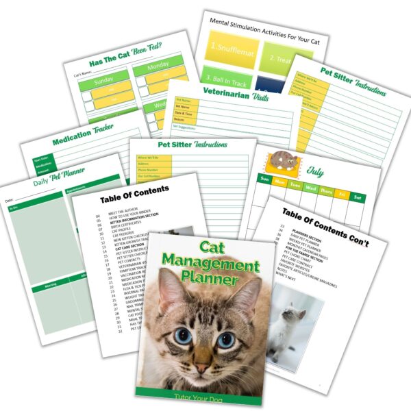 The Complete Cat Care Planner | Digital Download, Cat Tracker, Checklist, Schedule, Planner - Image 4