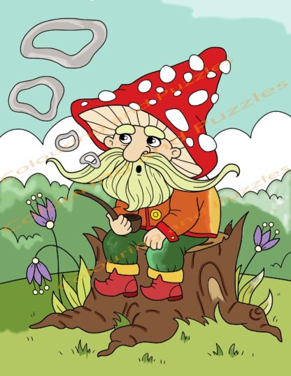 Children's Colouring book Gnomes printable digital download for kids colouring pages - Image 3