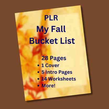 My Fall Bucket List, From Dreaming To Doing, A PLR Workbook - Image 6