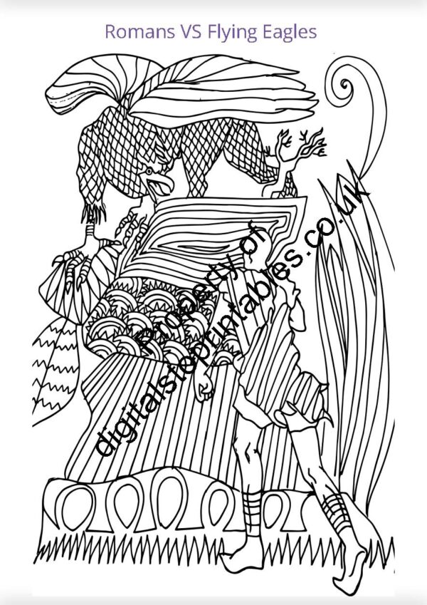 Fantasy1 Coloring Pages in reprintable pdf format - Image 7