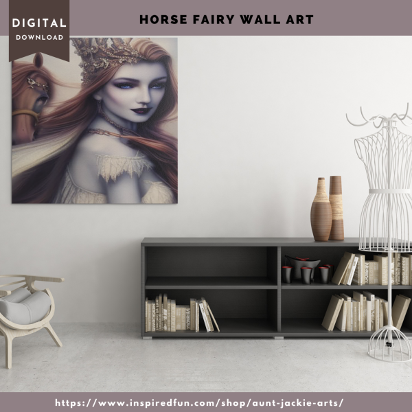 WALL ART Print, Gallery Wall Print, and Instant Download Print -Horse Fairy - pdf, jpg - 5 Aspect Ratios / Sizes - 3 Unannounced Bonuses - Image 3