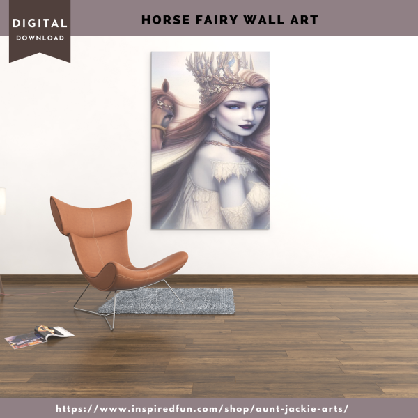 WALL ART Print, Gallery Wall Print, and Instant Download Print -Horse Fairy - pdf, jpg - 5 Aspect Ratios / Sizes - 3 Unannounced Bonuses - Image 5