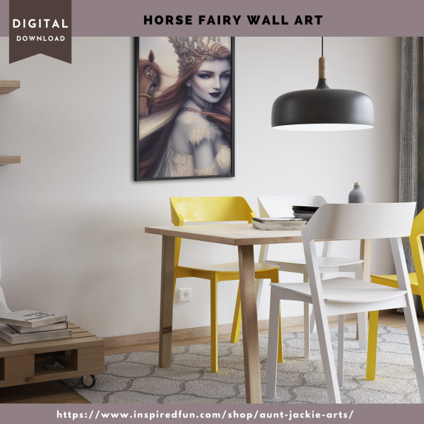 WALL ART Print, Gallery Wall Print, and Instant Download Print -Horse Fairy - pdf, jpg - 5 Aspect Ratios / Sizes - 3 Unannounced Bonuses - Image 4