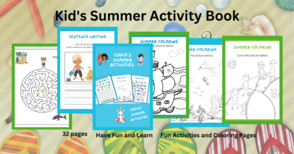 Kid's Summer Activity Coloring Book