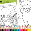 Llama Coloring, Coloring Page Bundle, Llama Coloring Pages for Kids, 30 Pages, Kids Joke Book, US Letter, Desert Llamas,Alpaca in the Desert - Image 3