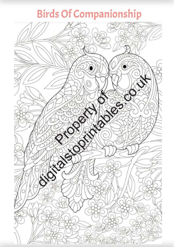 Love Coloring Pages in reprintable pdf format - Image 5