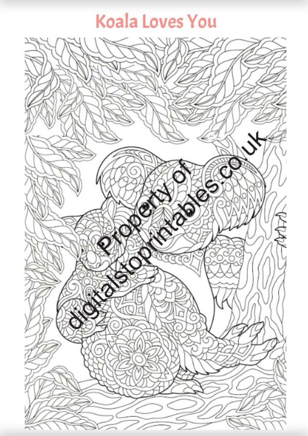 Love Coloring Pages in reprintable pdf format - Image 4