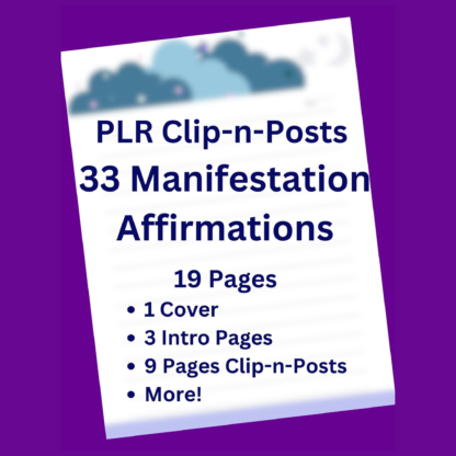 33 Manifestation Affirmations, PLR Clip-n-Post Affirmations - Image 7