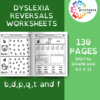 Dyslexia Reversals Worksheets