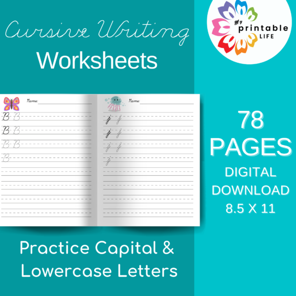 Worksheet examples of cursive writing practice