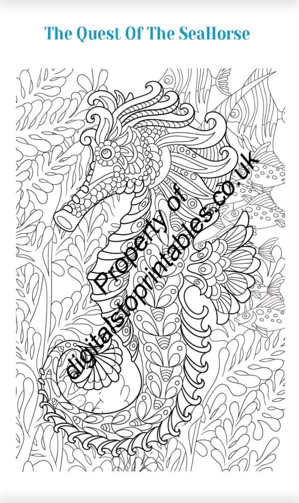 Marine Coloring Pages in reprintable pdf format - Image 5