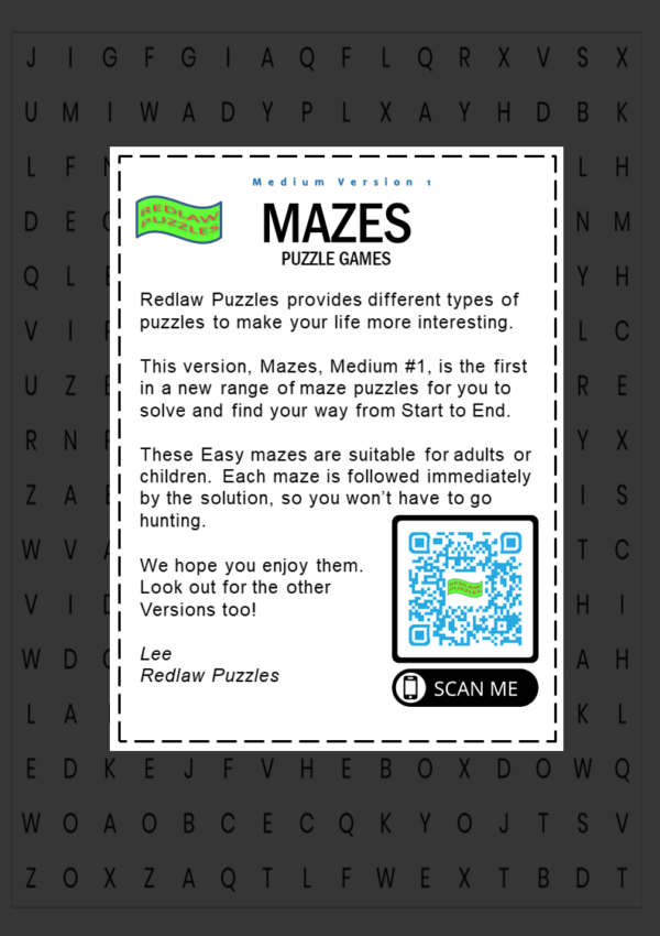 Downloadable Printable Maze Puzzle Book [Medium Difficulty] for Adults & Children: 100 mazes with different shape puzzles and solutions - Image 6