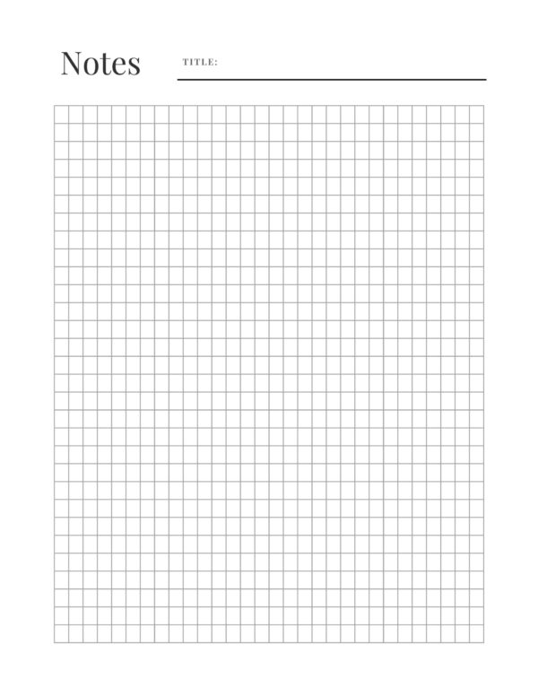 Simple Minimal Undated Planner Black & White - Image 8