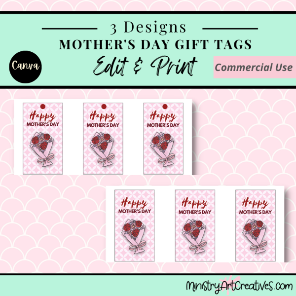 Mother's Day Printable Gift Tags - PDF & Canva Template - Image 4