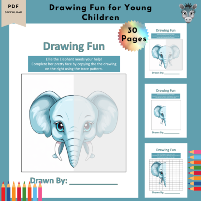 Complete the Faces with Leo, Ellie, Bobby, Zoey, and Tommy: A Drawing Activity Printable Pack for Kids - Image 5