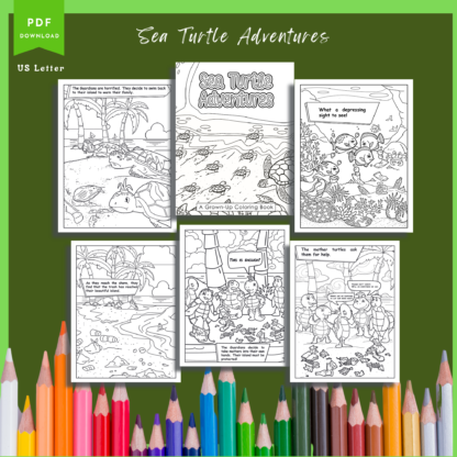 Sea Turtle Adventures: An Environmental Fable and Coloring Book - Image 2