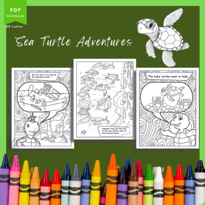 Sea Turtle Adventures: An Environmental Fable and Coloring Book - Image 3