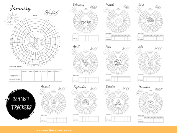 Spring Coloring Planner, PRINTABLE, Daily Planner, Monthly Planner, Weekly Planner, Project Planner, Journal Pages, Ladybugs, Flowers, Sun - Image 6