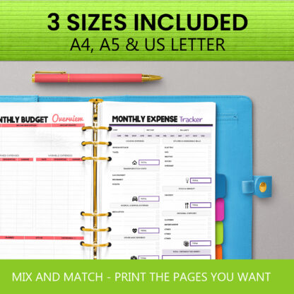 Debt Manager Planner, Financial Planner, Payment Tracker, Financial Printable Budget Binder Inserts - Image 3