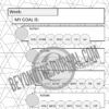 Achieve Your Goal - Weekly Habit Tracker - Style #1 Template [Single Page with Background Coloring Pattern] - Image 2