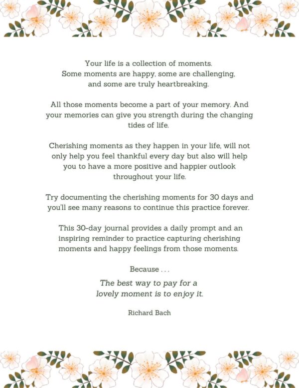 Cherishing the Moments Mindfulness Journal - Image 6