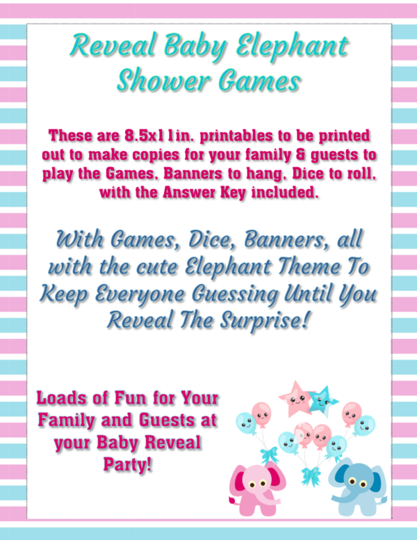 14 Reveal Baby Shower Games-Printables - Image 2