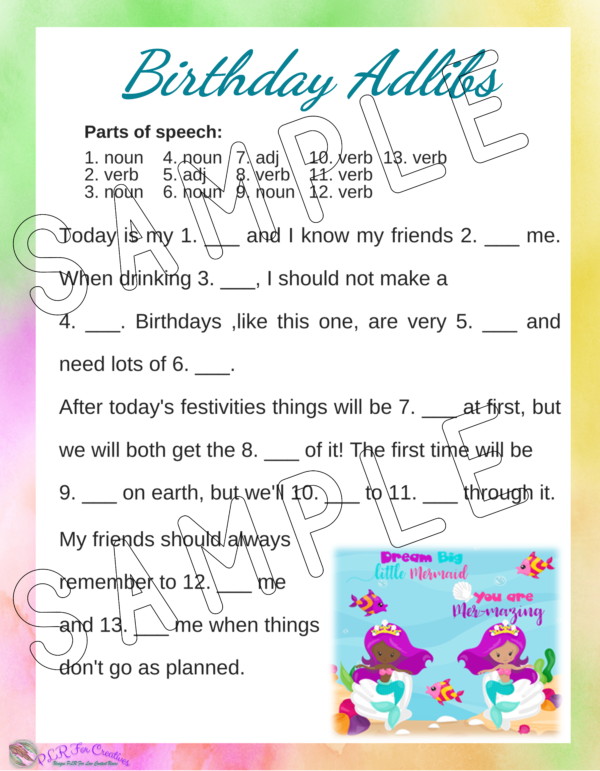 12 Printable Mermaid Party Games - Image 12