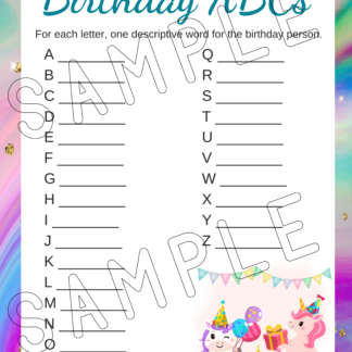 12 Printable Birthday Unicorn Party Games - Image 13
