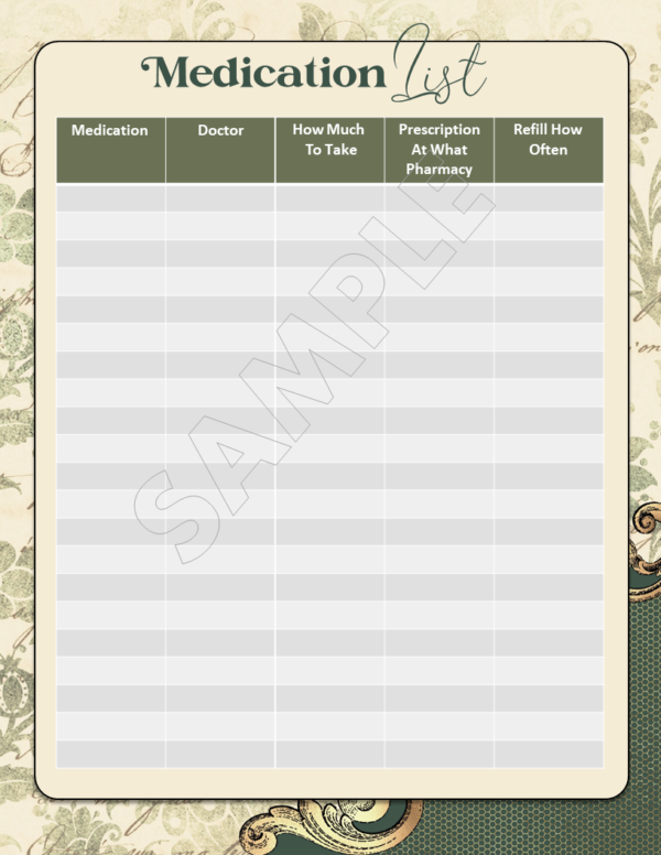 PRINTABLE Vintage Ornate Final Wishes Estate Planner - Image 17