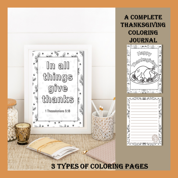 Thanksgiving Coloring Journal 2022- A Fun and Inspirational Journal for the Thanksgiving Holiday Season - Image 2