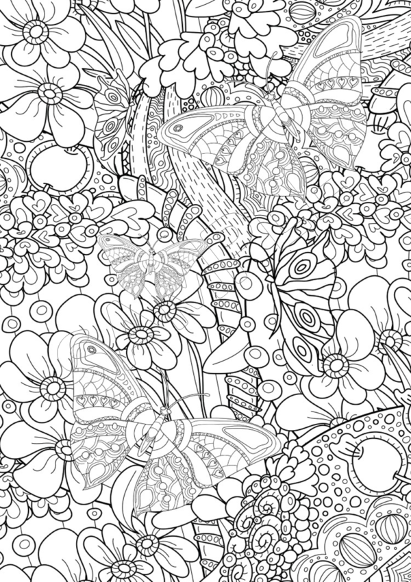 Marvelous Butterflies Printable Coloring Pages - Image 10