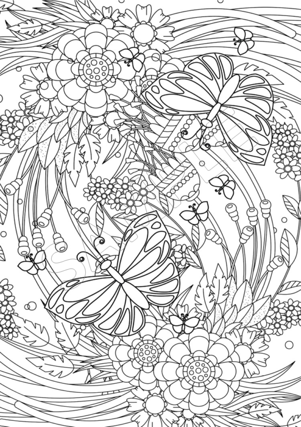 Marvelous Butterflies Printable Coloring Pages - Image 11