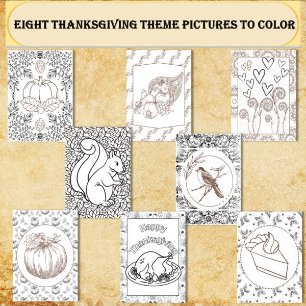 Thanksgiving Coloring Journal 2022- A Fun and Inspirational Journal for the Thanksgiving Holiday Season - Image 3