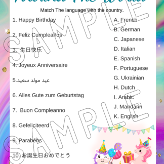 12 Printable Birthday Unicorn Party Games - Image 5