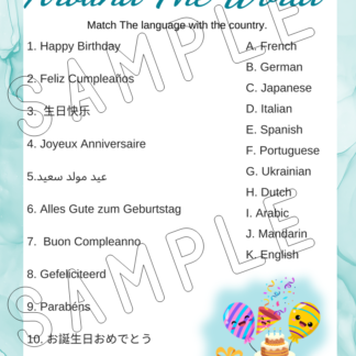 12 Printable Birthday Party Games With Silly Theme - Image 5
