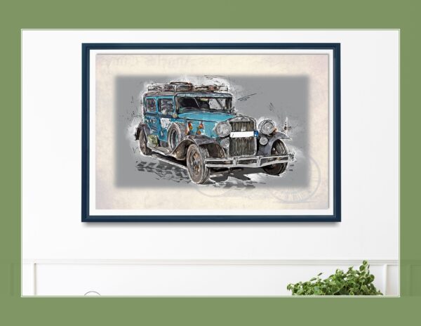 Vintage Classic Cars Digital Printable Wall Art Set-2 - Image 8