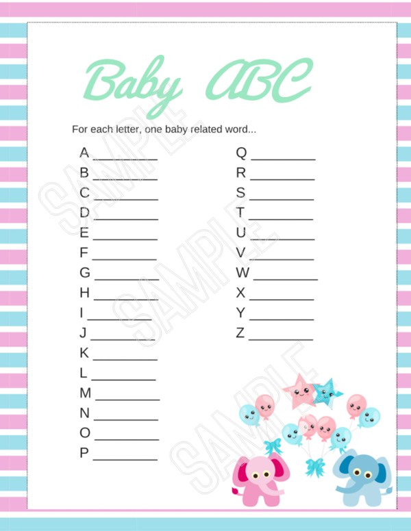 14 Reveal Baby Shower Games-Printables - Image 9