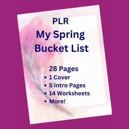 My Spring Bucket List, From Dreaming To Doing, A PLR Workbook - Image 6