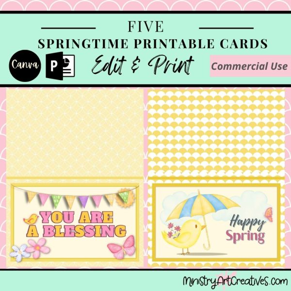 Springtime Printable Cards Canva Template - Image 3