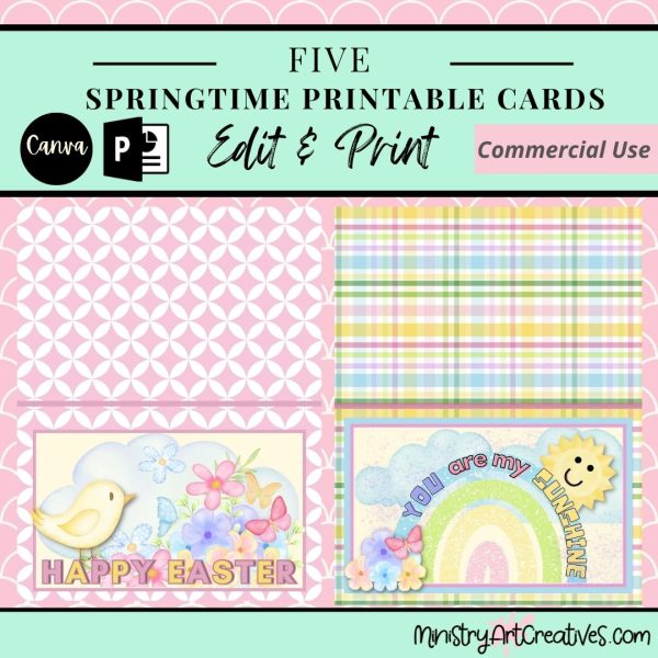 Springtime Printable Cards Canva Template - Image 2