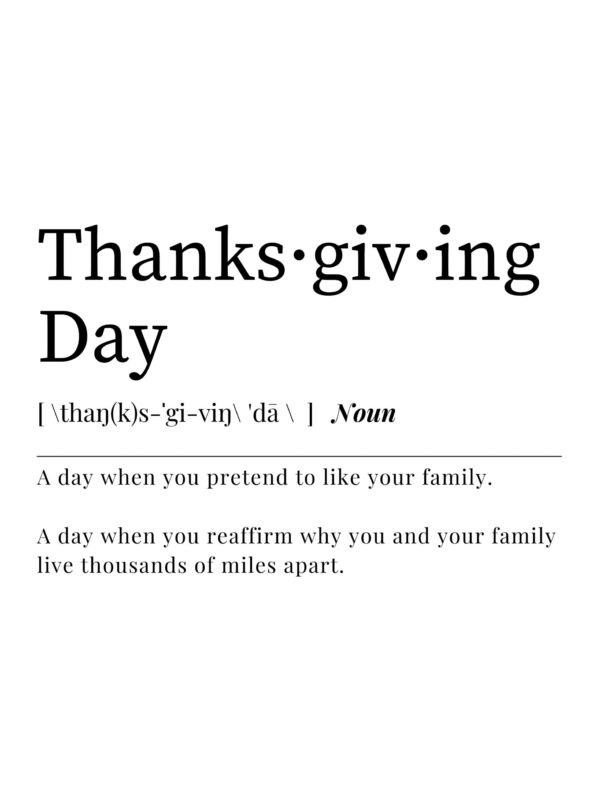 Thanksgiving Wall Art Digital Prints | Funny Definition | Pretend to Like Family | Always Be Thankful | Grateful | Blessed - Image 6