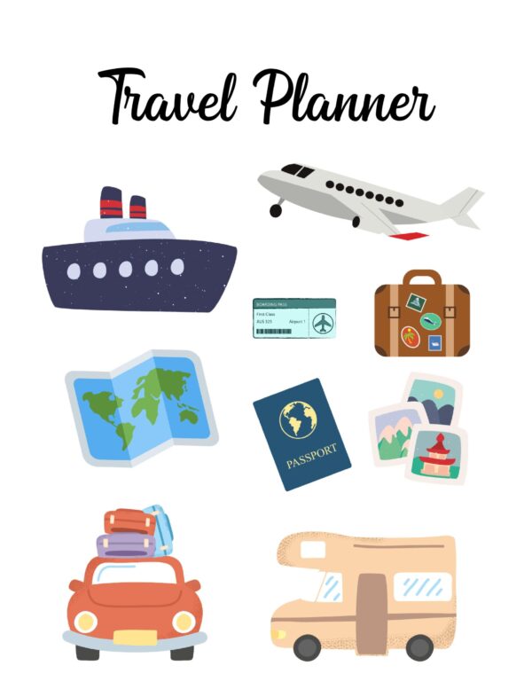 Travel Planner with 2 Cover Options, Itinerary, Lodging, Meal Planner, Printable PDF - Image 4