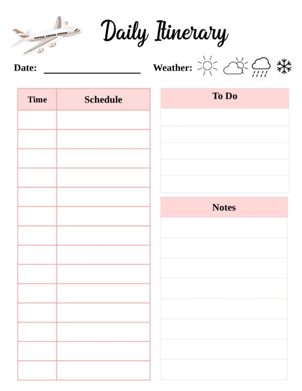 Travel Planner with 2 Cover Options, Itinerary, Lodging, Meal Planner, Printable PDF - Image 10