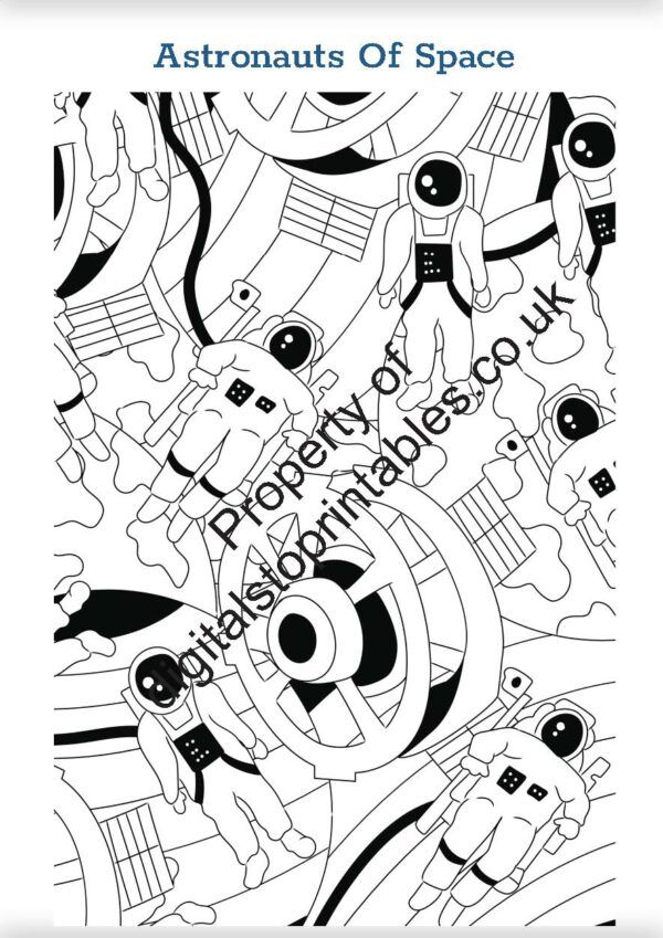 Universe Coloring Pages in reprintable pdf format - Image 4