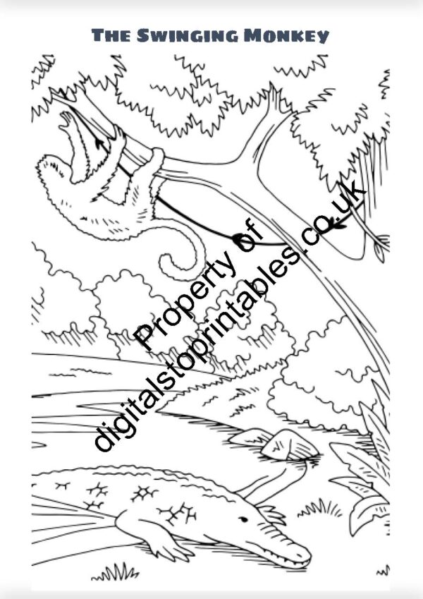 Wildlife Coloring Pages in reprintable pdf format - Image 4